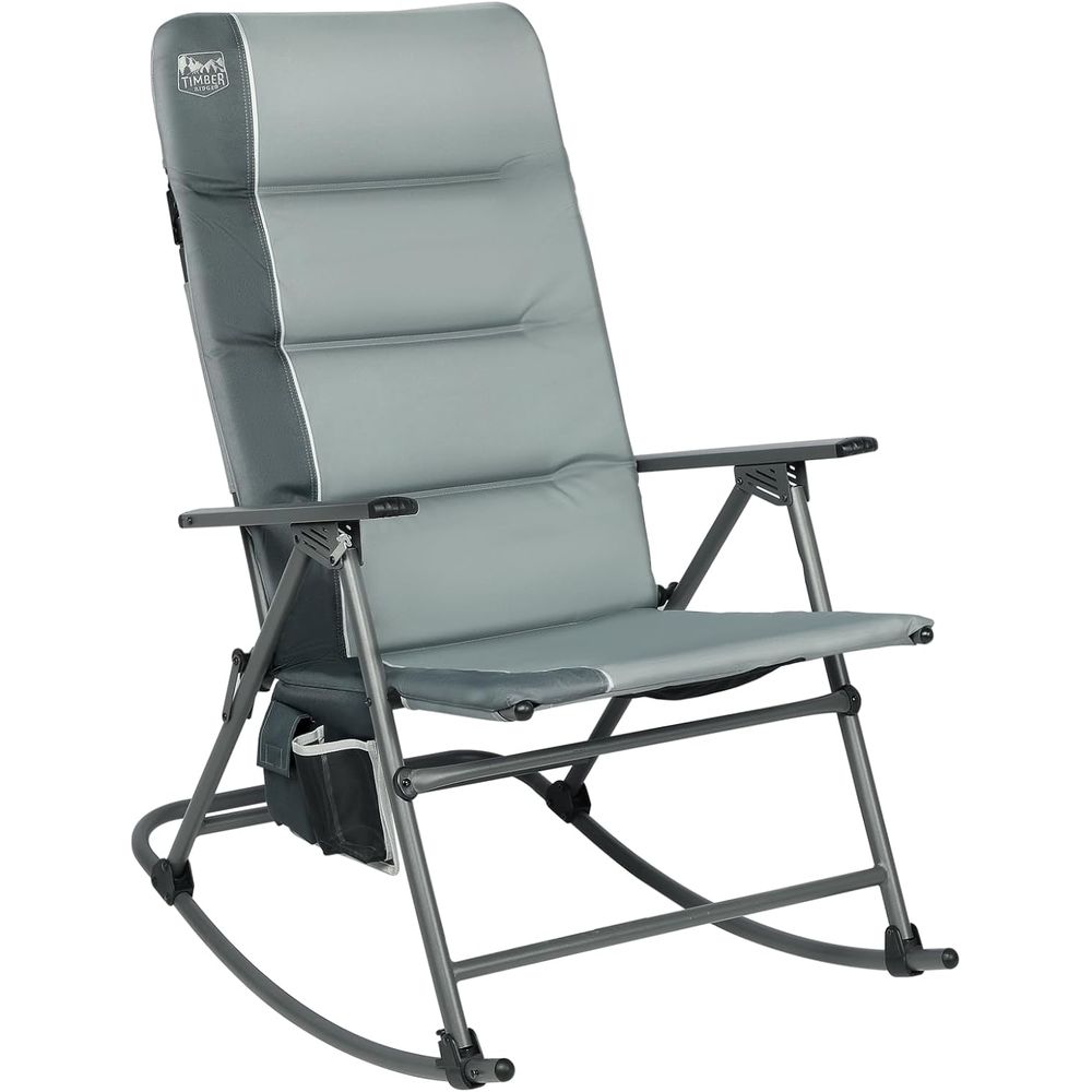 Outdoor Camping Rocker - 대형 접이식 흔들의자, 등받이가 높은 패딩