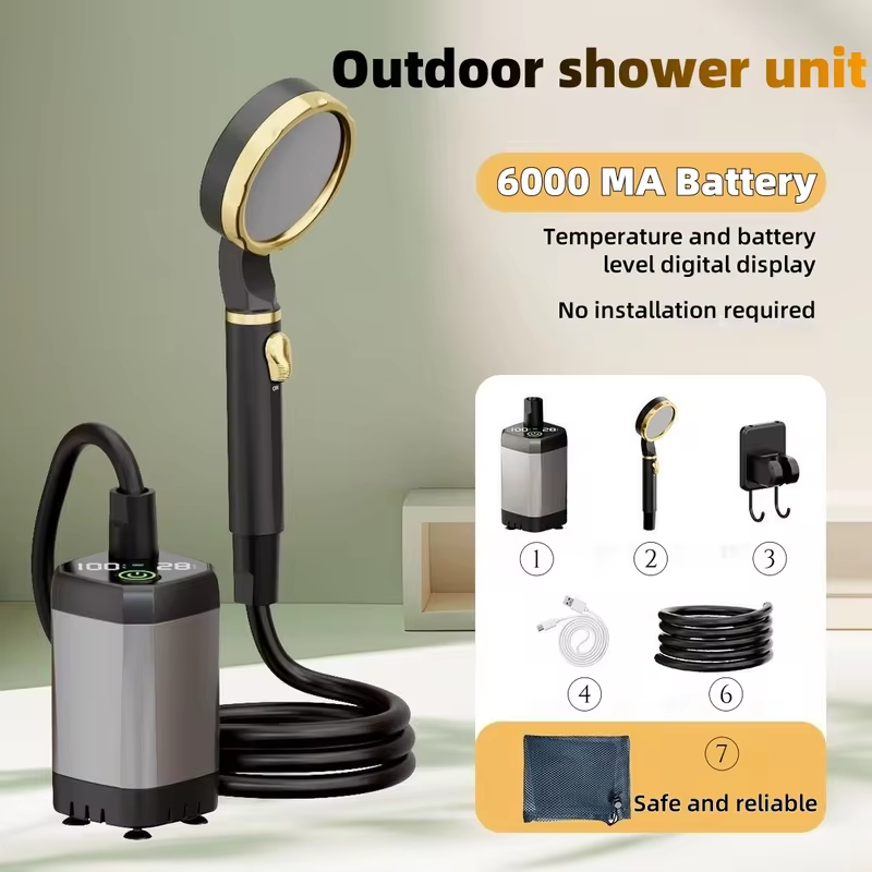 Battery Outdoor Camping - 휴대용 야외 전기 샤워기 캠핑 샤워