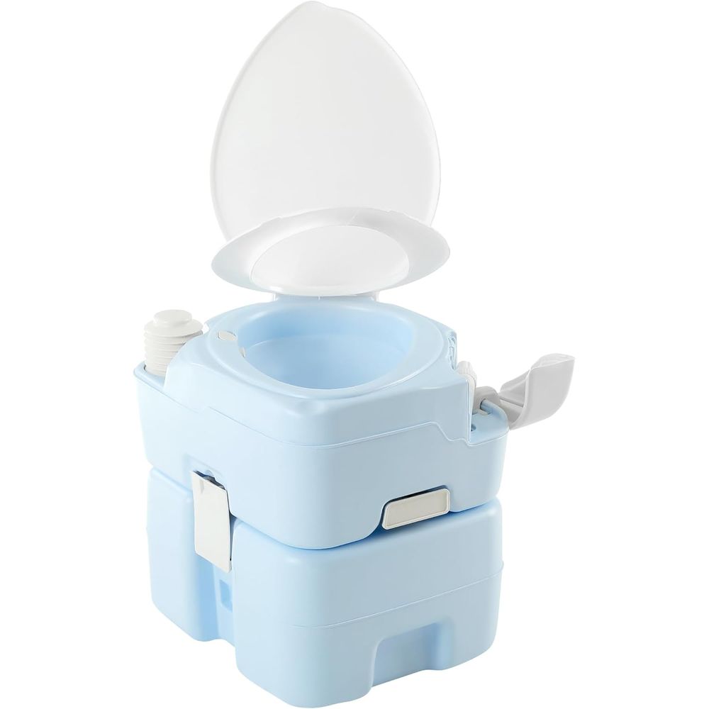 Portable Camp Toilet - YITAMOTOR 5.28갤런 휴대용 캠핑 화장실, 사선형