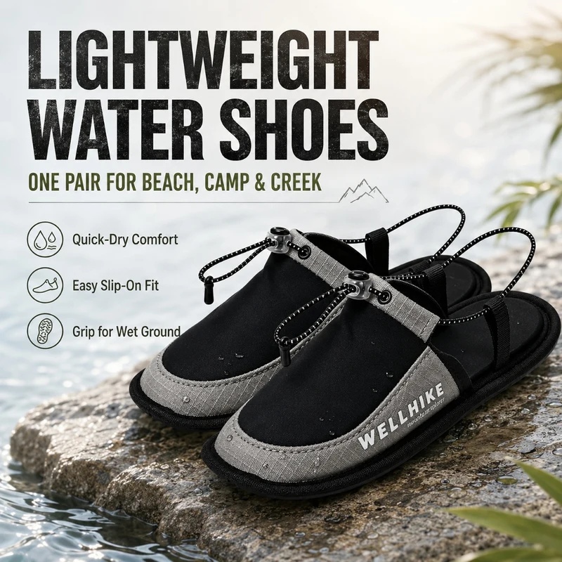 Outdoor Camping Items - 퀵 드라이 캠핑 슬리퍼 웨이딩 슬리퍼