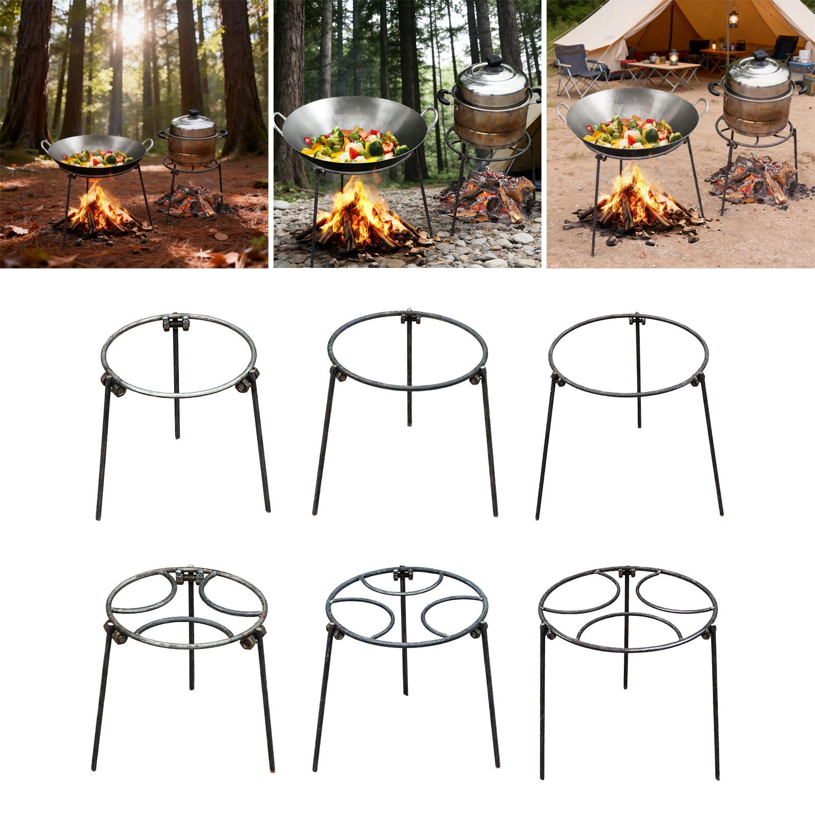 Outdoor Camping Oven - 캠프파이어 삼각대, 다목적 웍스 홀더, 오픈