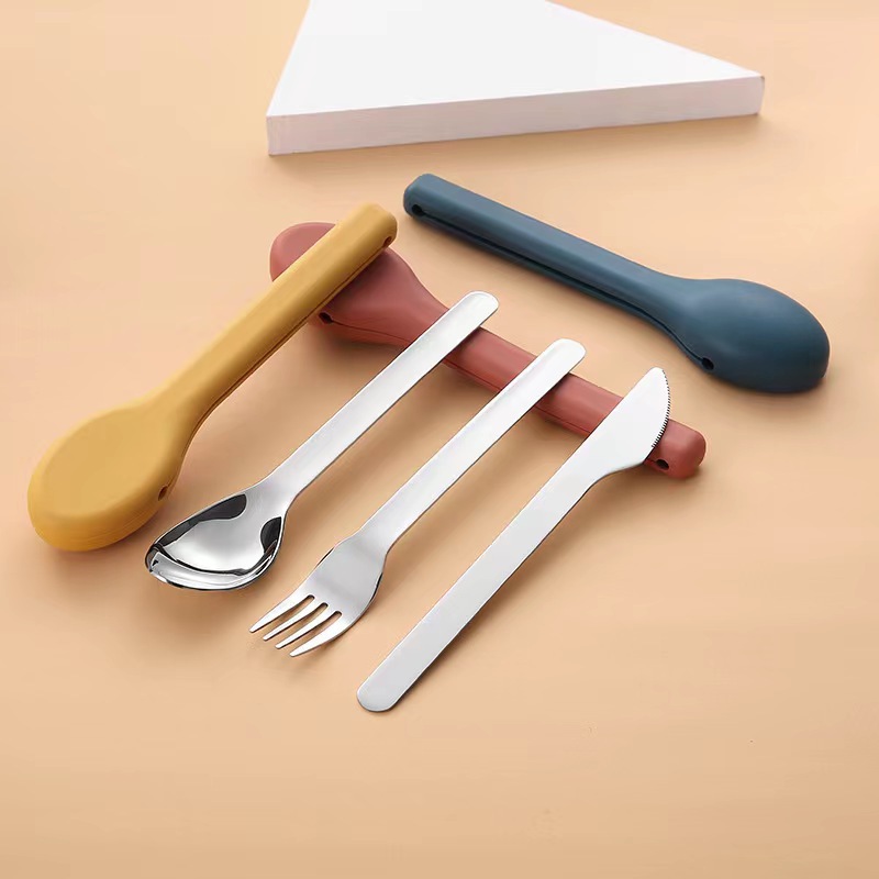 Camp Utensil Set - 3피스 휴대용 플랫웨어 포켓 용품 세트