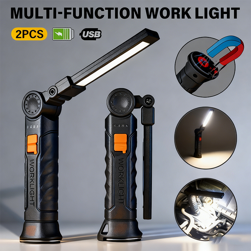 Outdoor Camping Accessories - 휴대용 COB LED 손전등 USB 충전식