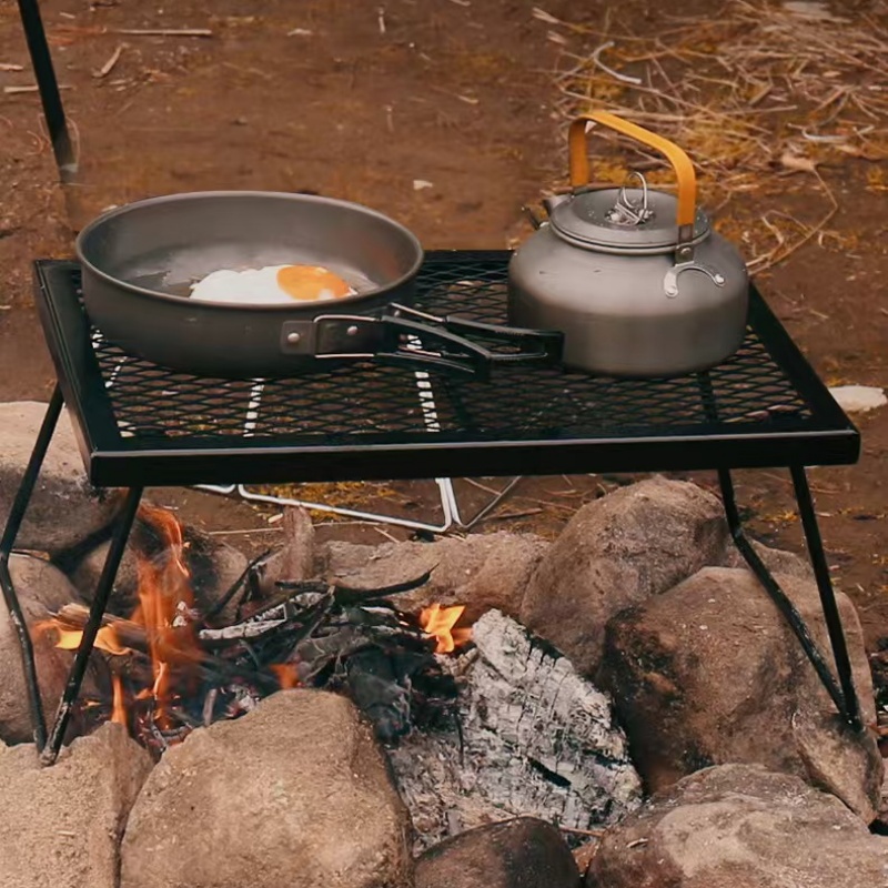 Outdoor Camping Cooking Table - 야외 그리드 접이식 테이블 다기능 캠핑