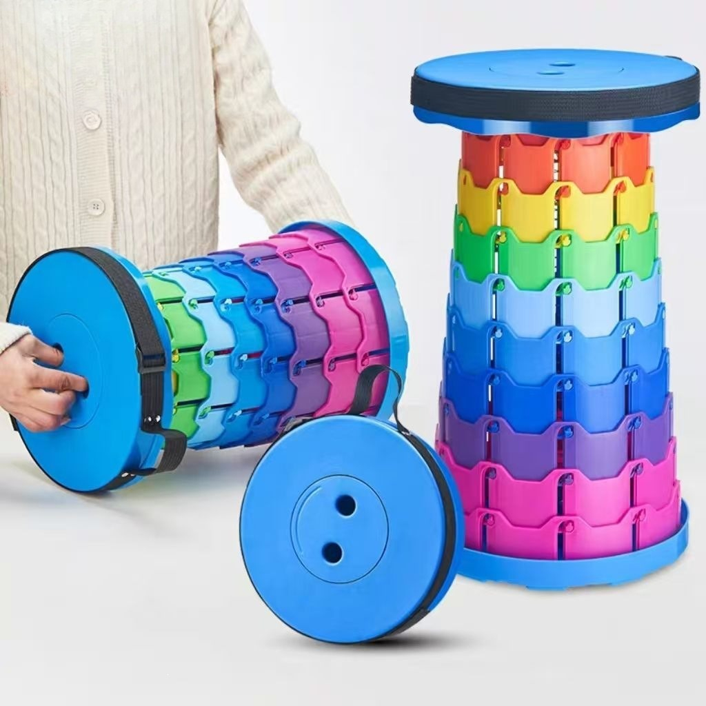 Outdoor Camping Accessories - 레인보우 텔레스코픽 캠핑 스툴 휴대용 두꺼운