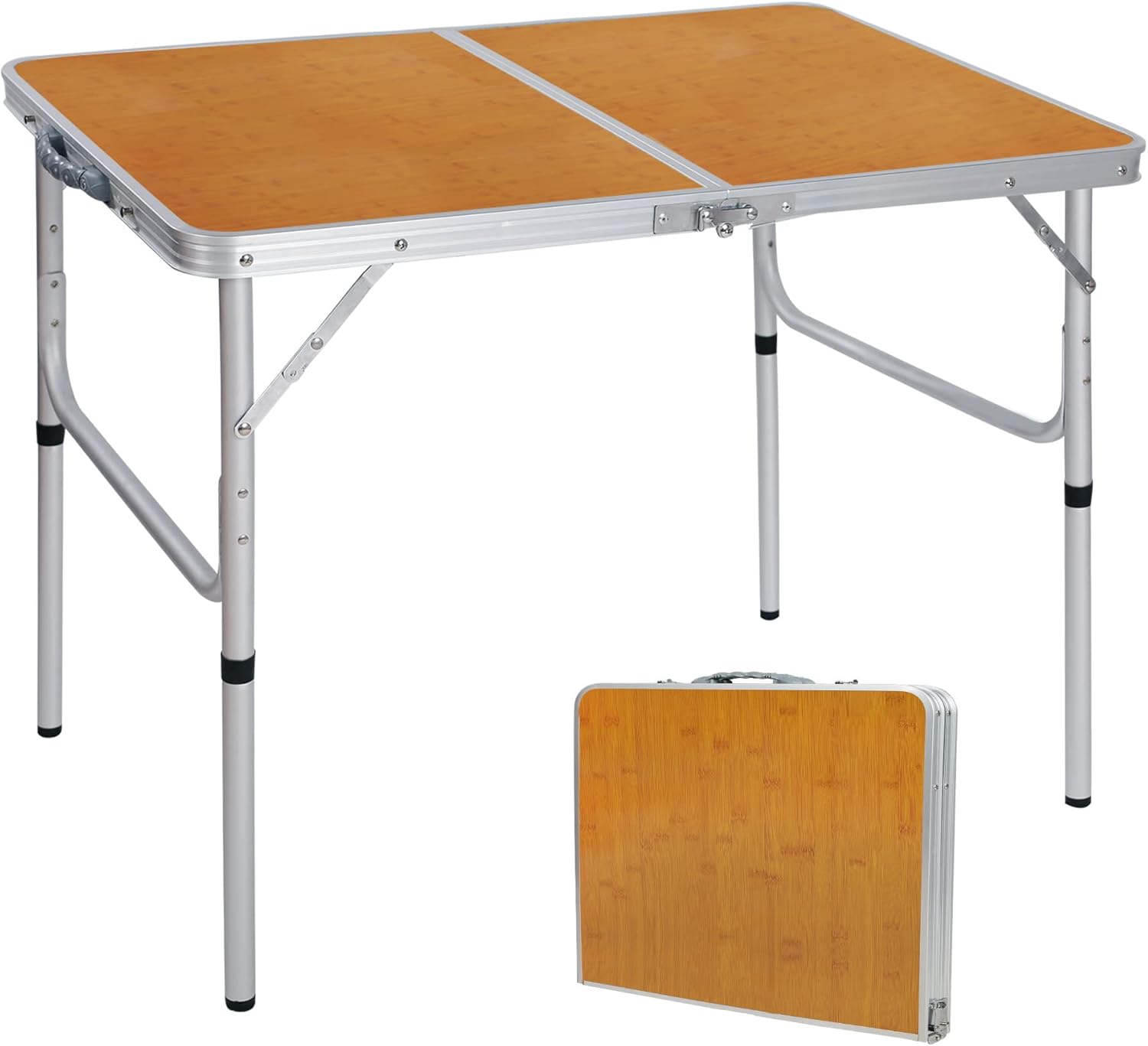 Outdoor Camping Cooking Table - 높이 조절 가능 35x24인치 접이식 캠핑