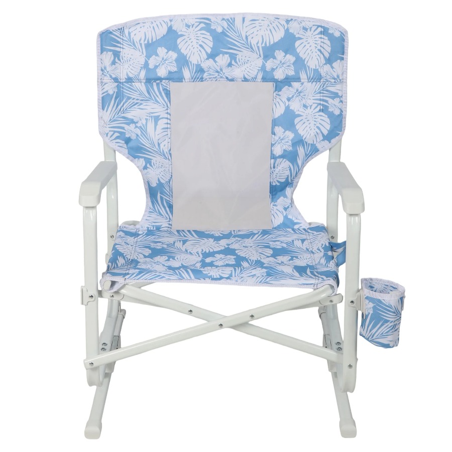 Outdoor Camping Rocker - 메인스테이 블루 로우-시팅 비치 로킹 체어