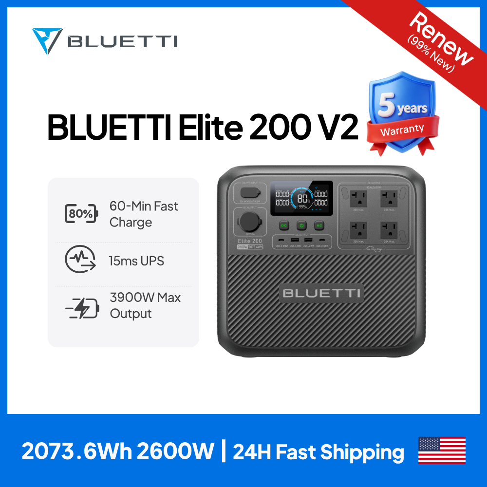Outdoor Camping Oven - 【리뉴얼】BLUETTI Elite 200 V2 휴대용 발전소
