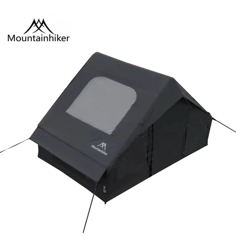 Outdoor Camping Inflatable Tent - 마운틴하이커 블랙/카키 옥스포드 천 지붕 휴대용
