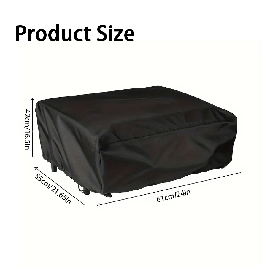 Outdoor Camping Oven - 조절 가능한 조임끈이 있는 1pc 검정색