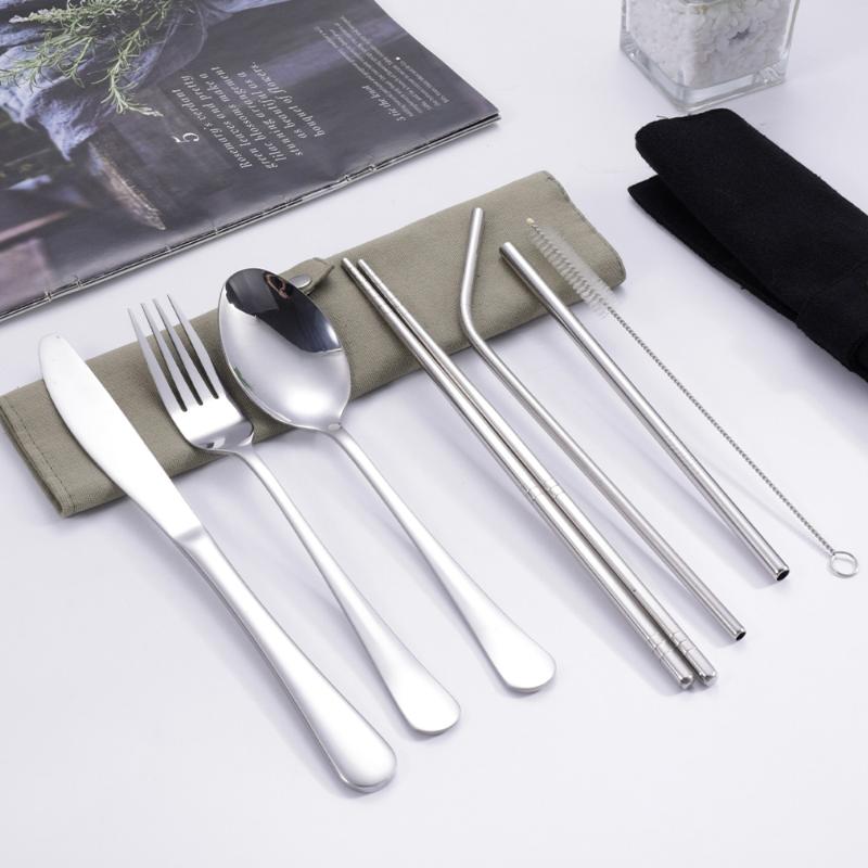 Camp Utensil Set - 8 개/대 식기류 여행용 수저 세트