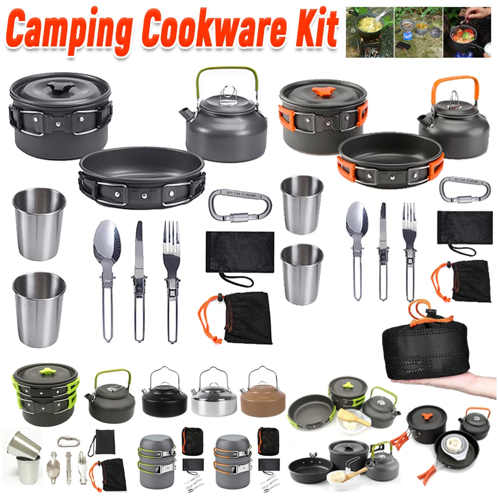 Camp Utensil Set - 캠핑 조리기구 세트 주전자 냄비 프라이팬