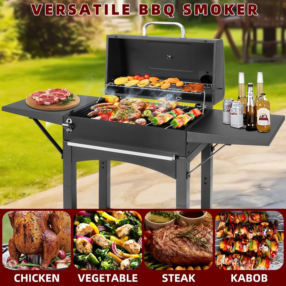 Outdoor Camping Cooking Table - 미국 배송 숯불 그릴, 사이드 테이블