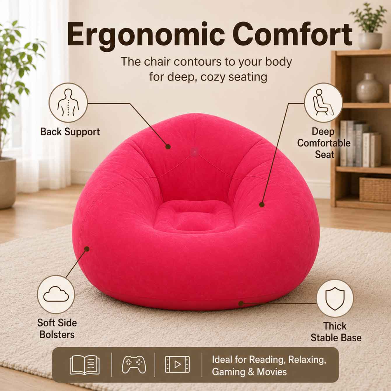 1PC 에어 빈백 의자 야외용 풍선 캠핑 의자 에어 라 - Outdoor Camping Couch 리뷰 및 가격