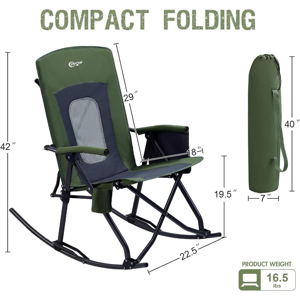 대형 접이식 로킹 캠핑 의자 포탈레 아웃도어 400 l - Outdoor Camping Rocker 리뷰 및 가격