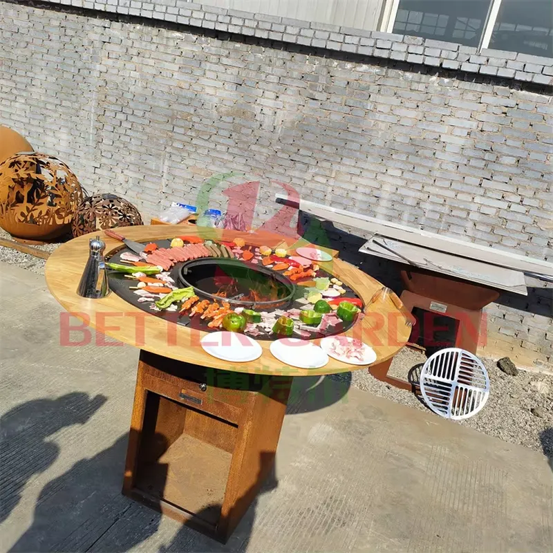 80cm 코르텐강 화덕 바베큐 그릴 휴대용 숯불 화로  - Outdoor Camping Oven 리뷰 및 가격
