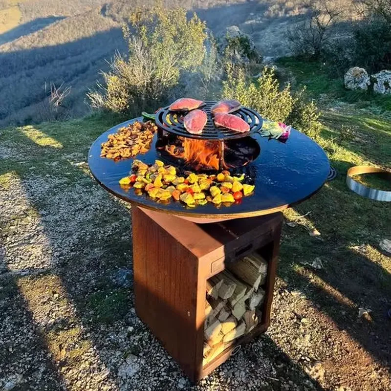 80cm 코르텐강 화덕 바베큐 그릴 휴대용 숯불 화로  - Outdoor Camping Oven 리뷰 및 가격