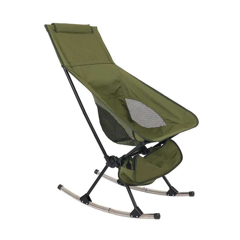 접이식 흔들 캠핑 의자 하이 백, 하단 보관 가방, 운 - Outdoor Camping Rocker 리뷰 및 가격