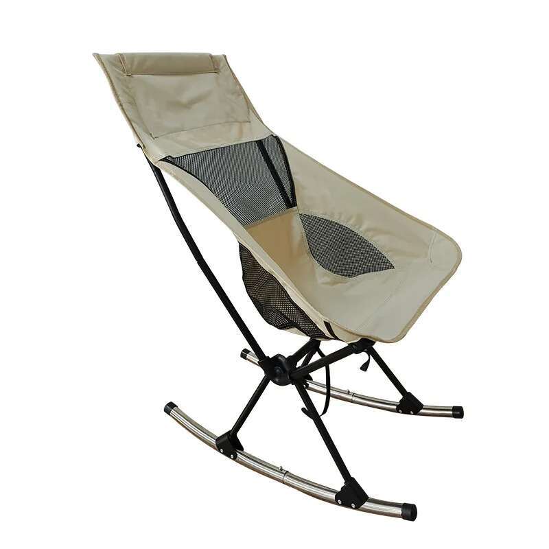 접이식 흔들 캠핑 의자 하이 백, 하단 보관 가방, 운 - Outdoor Camping Rocker 리뷰 및 가격