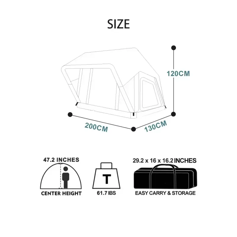 야외용 에어 텐트, 설치 불필요, 완전 자동, 경량,  - Outdoor Camping Inflatable Tent 리뷰 및 가격