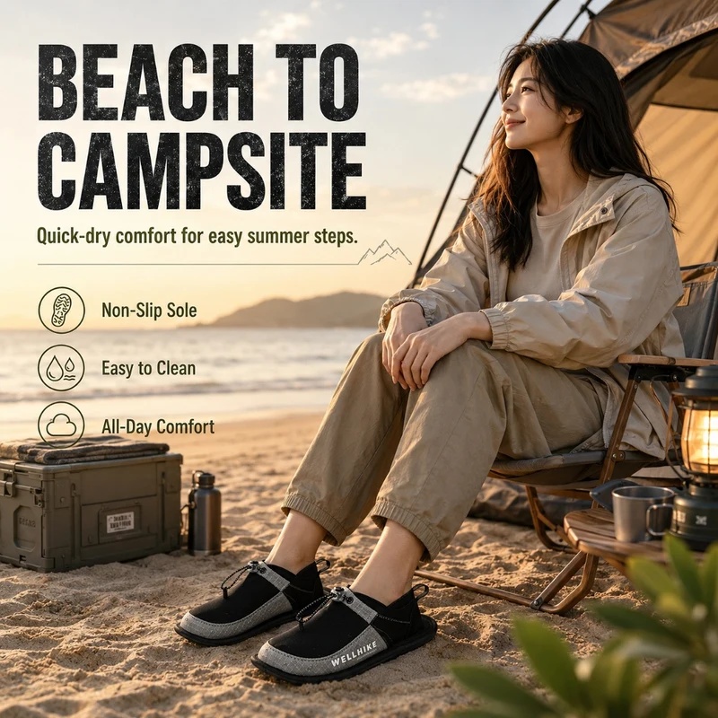 퀵 드라이 캠핑 슬리퍼 웨이딩 슬리퍼 접이식 워터 슈즈 - Outdoor Camping Items 리뷰 및 가격
