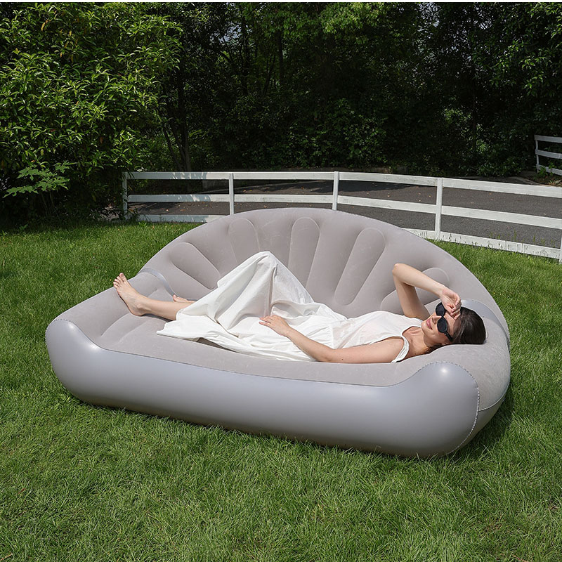 부채 모양의 2인용 플록 에어 소파, 야외용 에어 라운 - Outdoor Camping Couch 리뷰 및 가격