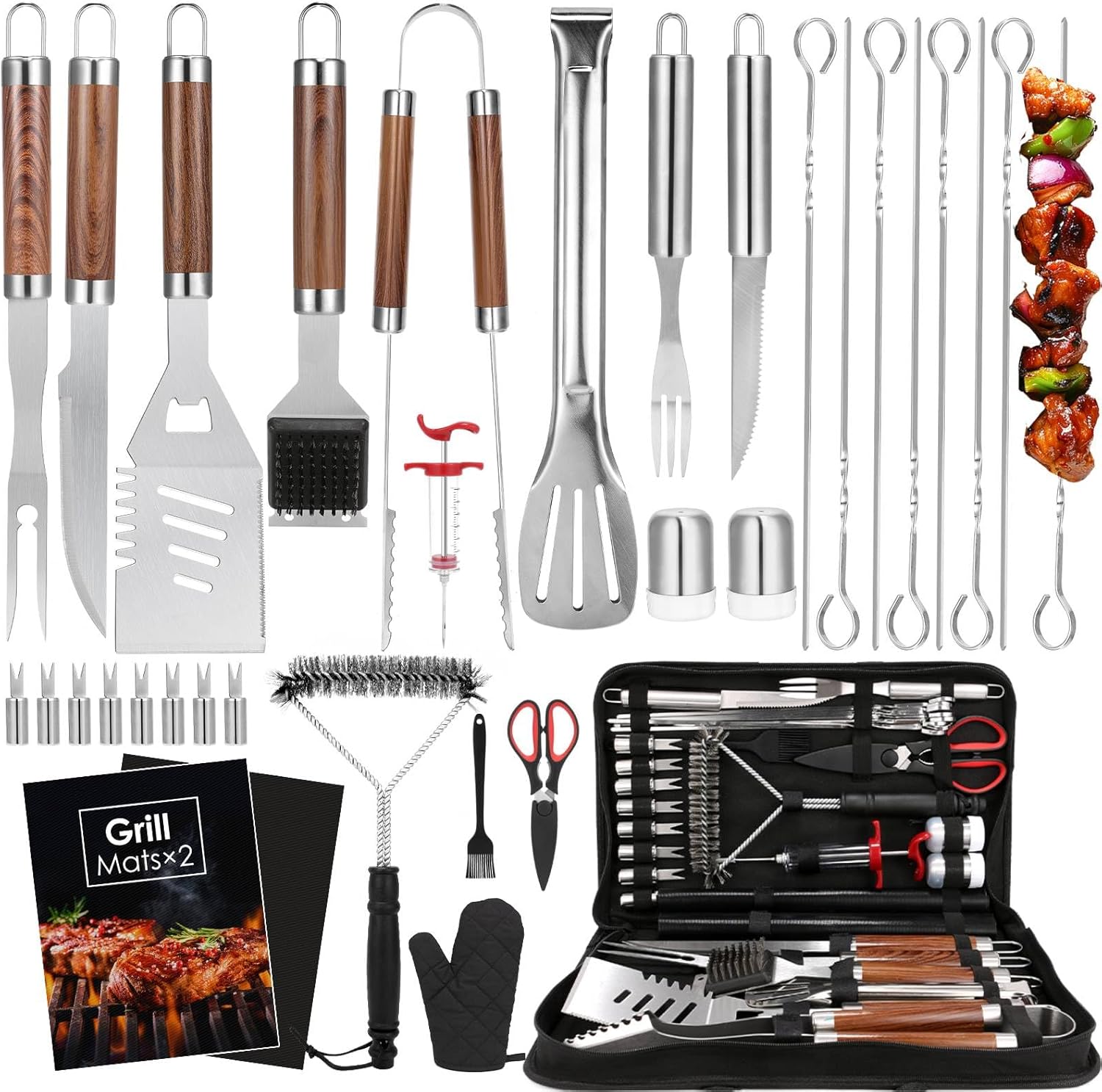 34종 헤비듀티 그릴 도구 세트 (야외 캠핑용), 스테 - Camp Utensil Set 리뷰 및 가격