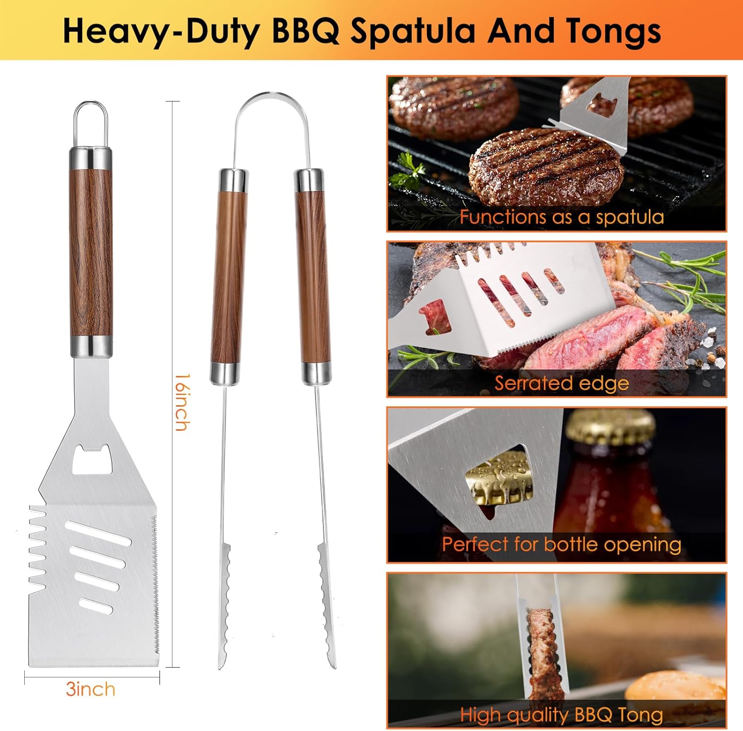 34종 헤비듀티 그릴 도구 세트 (야외 캠핑용), 스테 - Camp Utensil Set 리뷰 및 가격