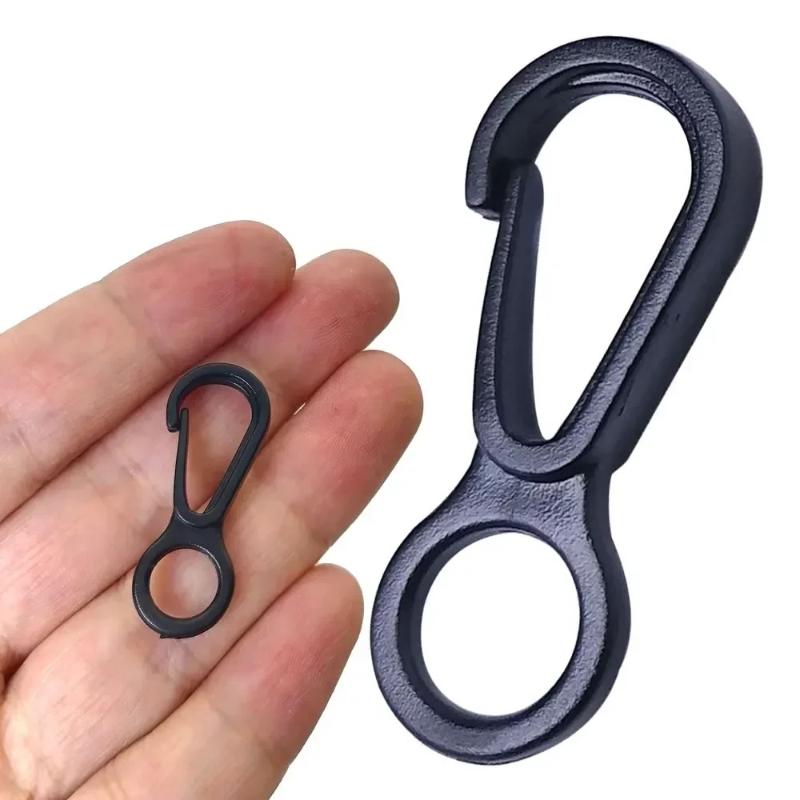 20Pcs 내구성이 뛰어난 검정색 플라스틱 스냅 후크  - Outdoor Activities In Camping 리뷰 및 가격