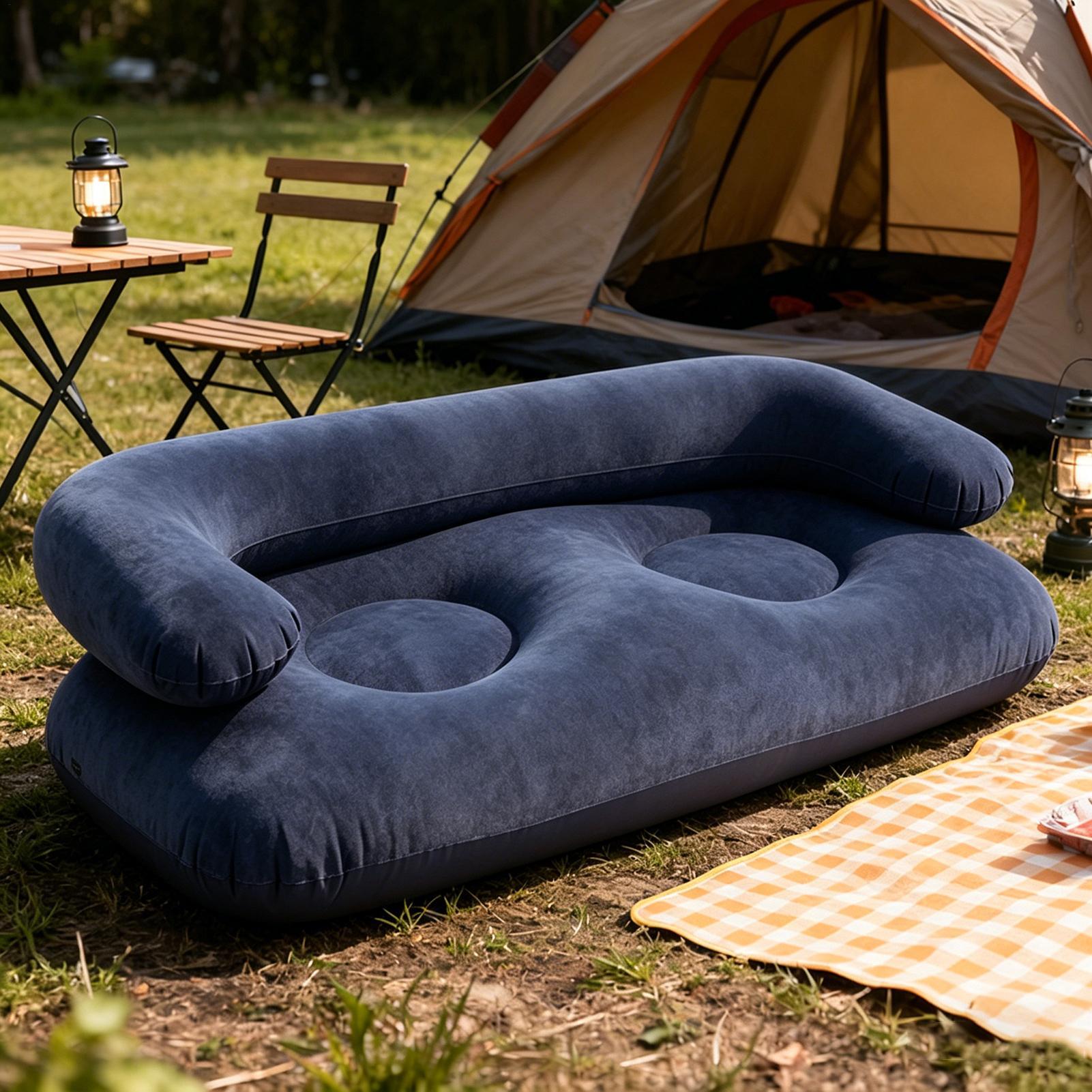더블 에어 소파 2인용 레이지 카우치 헤비 듀티 누수  - Outdoor Camping Couch 리뷰 및 가격