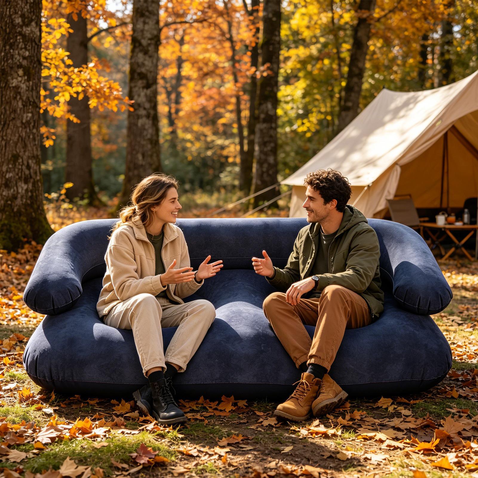 더블 에어 소파 2인용 레이지 카우치 헤비 듀티 누수  - Outdoor Camping Couch 리뷰 및 가격