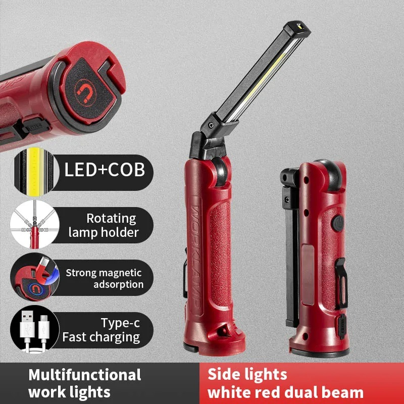 COB LED 작업 조명 충전식 접이식 손전등 야외 캠 - Outdoor Camping Accessories 리뷰 및 가격