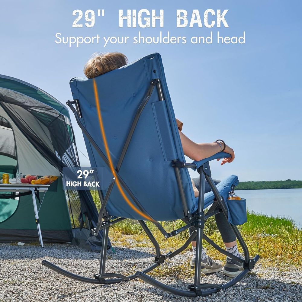 야외용 휴대용 캠핑 로킹 의자 - 두꺼운 패딩 처리된  - Outdoor Camping Rocker 리뷰 및 가격