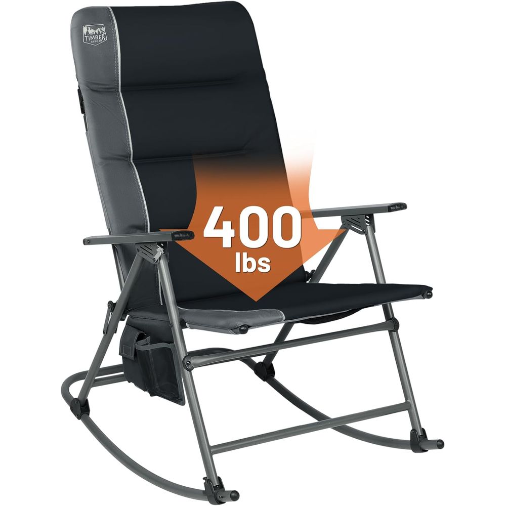 대형 접이식 로킹 캠핑 의자, 등받이가 높은 패딩 처리 - Outdoor Camping Rocker 리뷰 및 가격