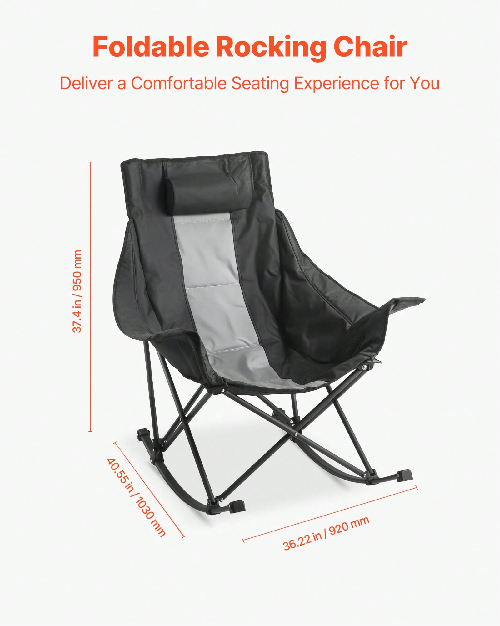 흔들의자형 캠핑 의자, 휴대용 접이식 흔들의자, 컵홀더 - Outdoor Camping Rocker 리뷰 및 가격