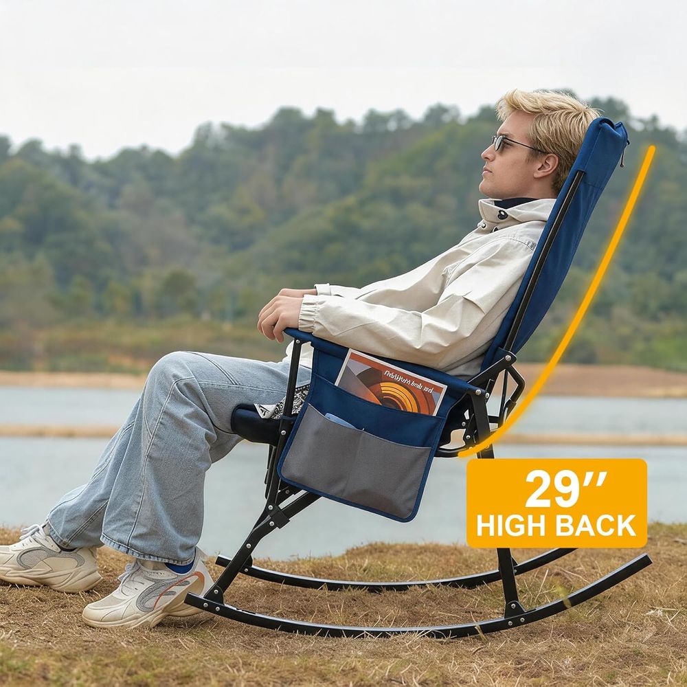 2팩 하이백 포터블 로킹체어(하드 팔걸이 포함), 대형 - Outdoor Camping Rocker 리뷰 및 가격