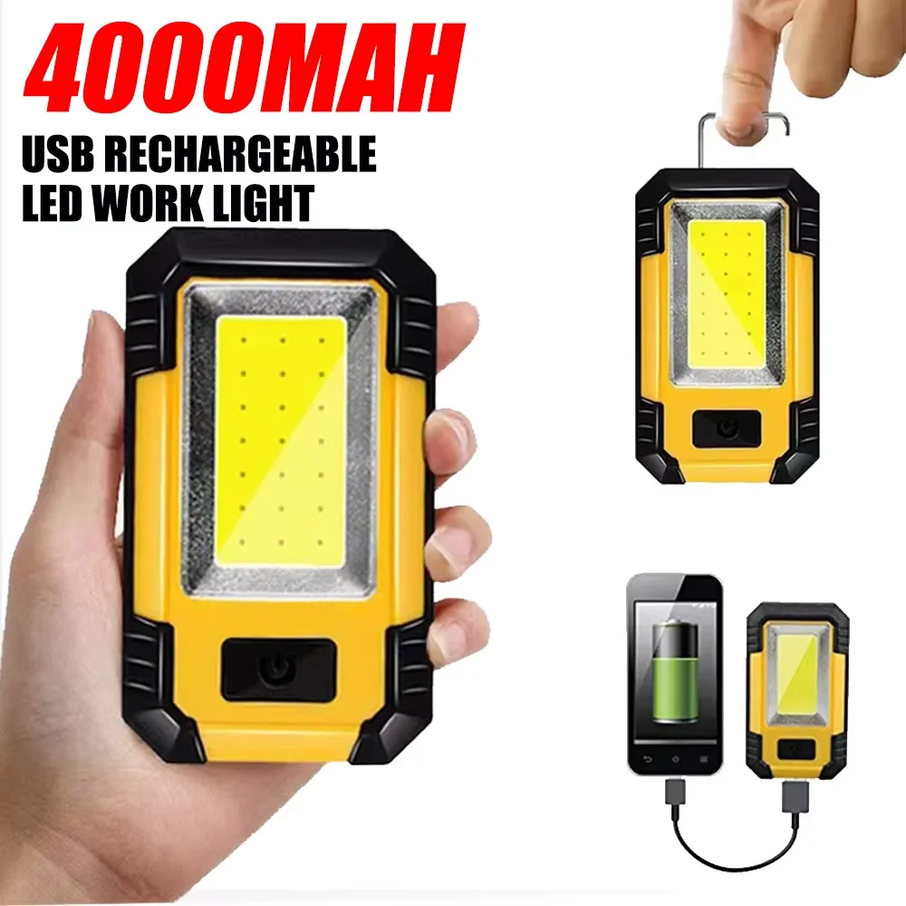 충전식 4000mAh 작업등, 초강력 COB 플래시라이 - Outdoor Camping Accessories 리뷰 및 가격