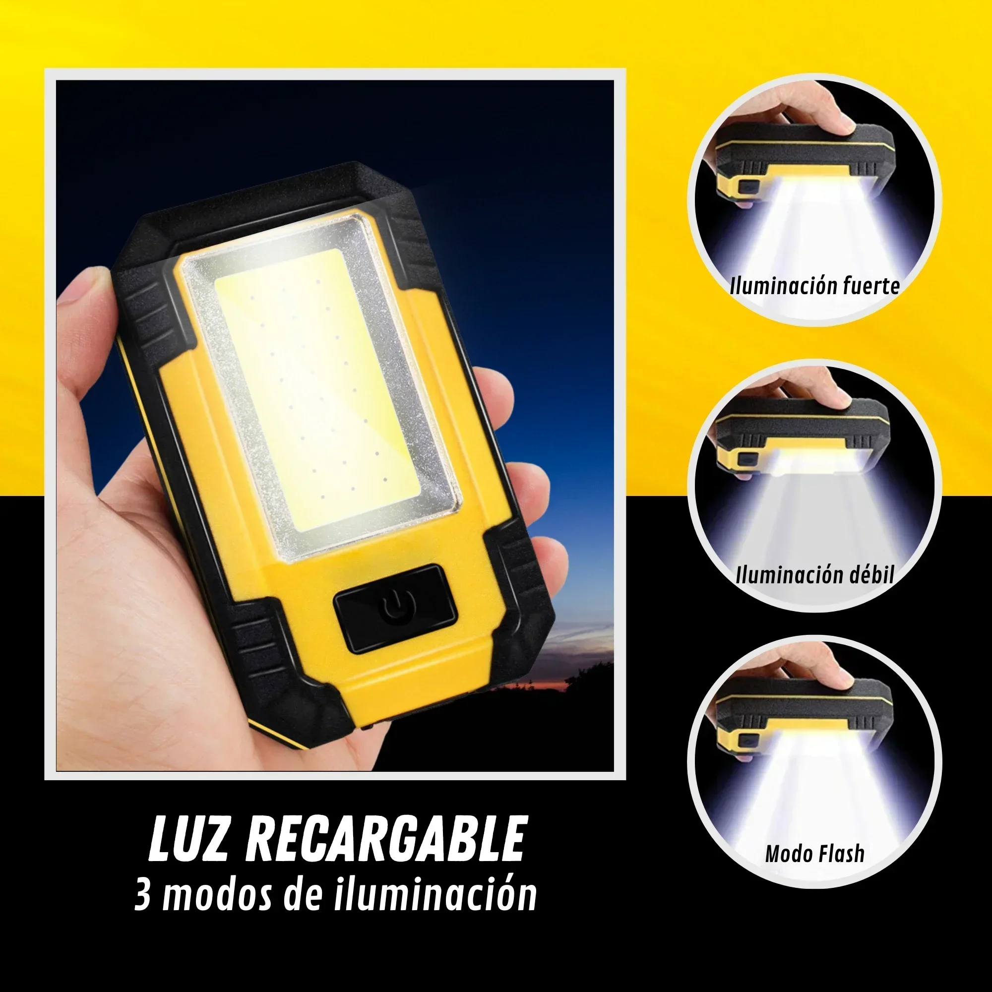 충전식 4000mAh 작업등, 초강력 COB 플래시라이 - Outdoor Camping Accessories 리뷰 및 가격