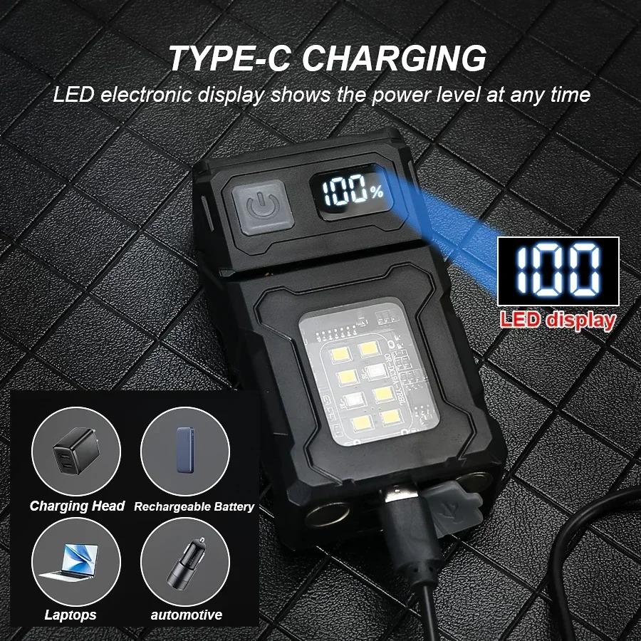 미니 USB 충전식 LED 손전등 테일 마그넷 COB  - Outdoor Camping Decor 리뷰 및 가격
