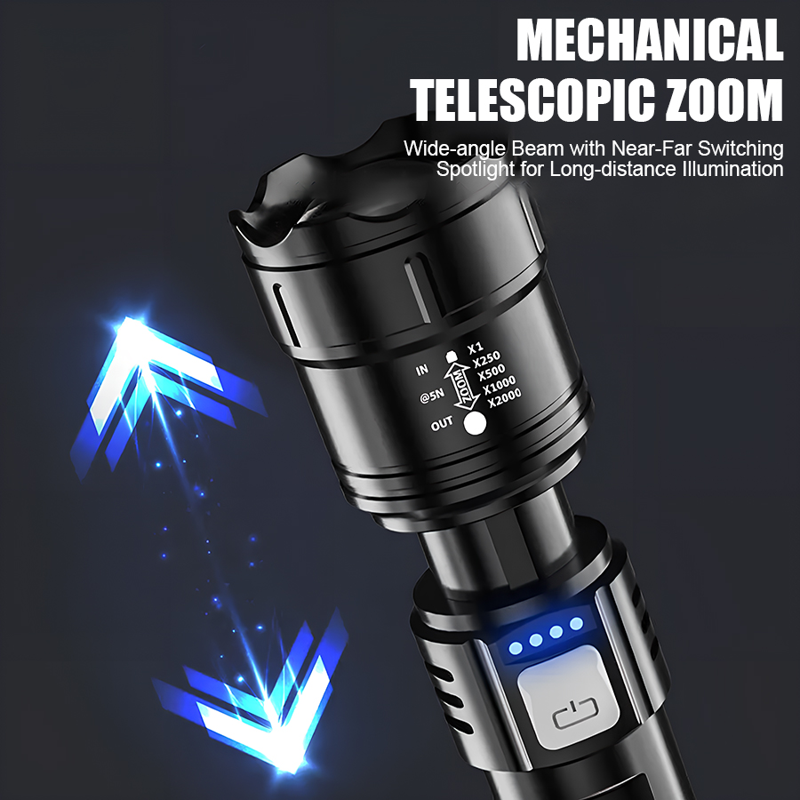 고출력 P50 LED 손전등 USB 충전식 줌 핸드헬드 - Outdoor Camping Accessories 리뷰 및 가격