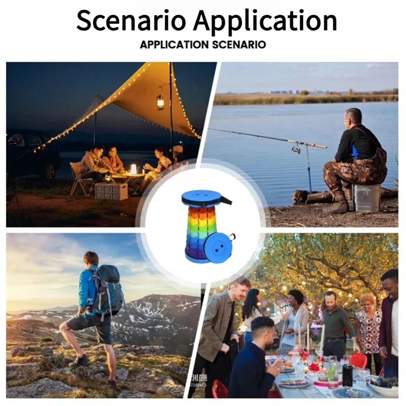 레인보우 텔레스코픽 캠핑 스툴 휴대용 두꺼운 접이식 높 - Outdoor Camping Accessories 리뷰 및 가격
