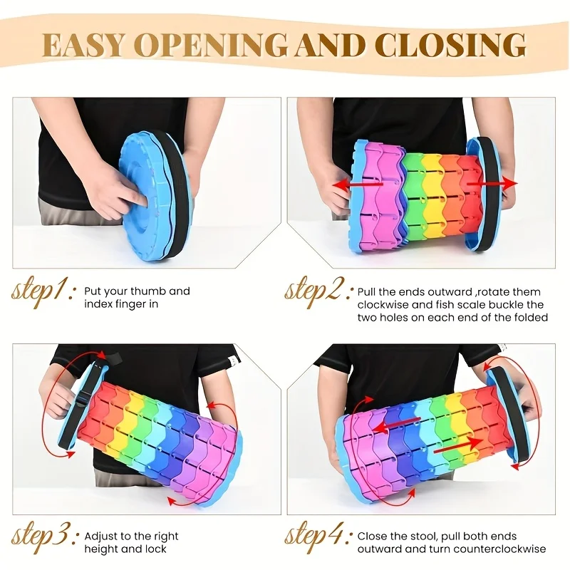 레인보우 텔레스코픽 캠핑 스툴 휴대용 두꺼운 접이식 높 - Outdoor Camping Accessories 리뷰 및 가격