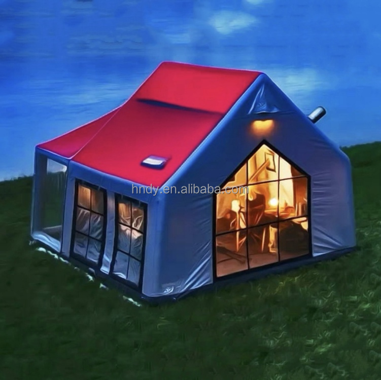 최신 대형 이중층 방수 PVC 4계절 2룸 가족 야외  - Outdoor Camping Inflatable Tent 리뷰 및 가격