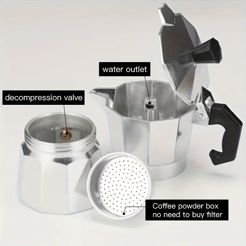 클래식 알루미늄 모카포트 50-300ML 가정용 스토브 - Outdoor Camping Items 리뷰 및 가격