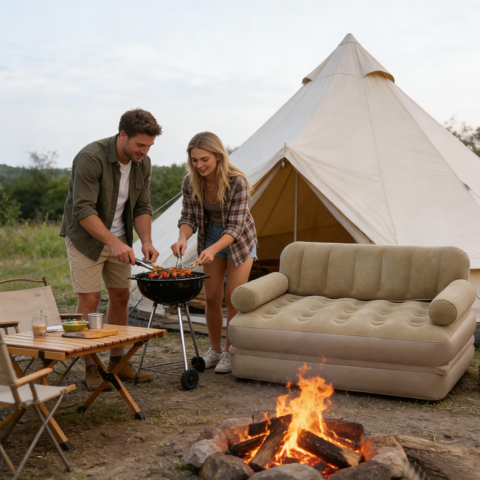 에어펌프가 있는 에어 소파, 접이식 침대, 캠핑용 에어 - Outdoor Camping Couch 리뷰 및 가격
