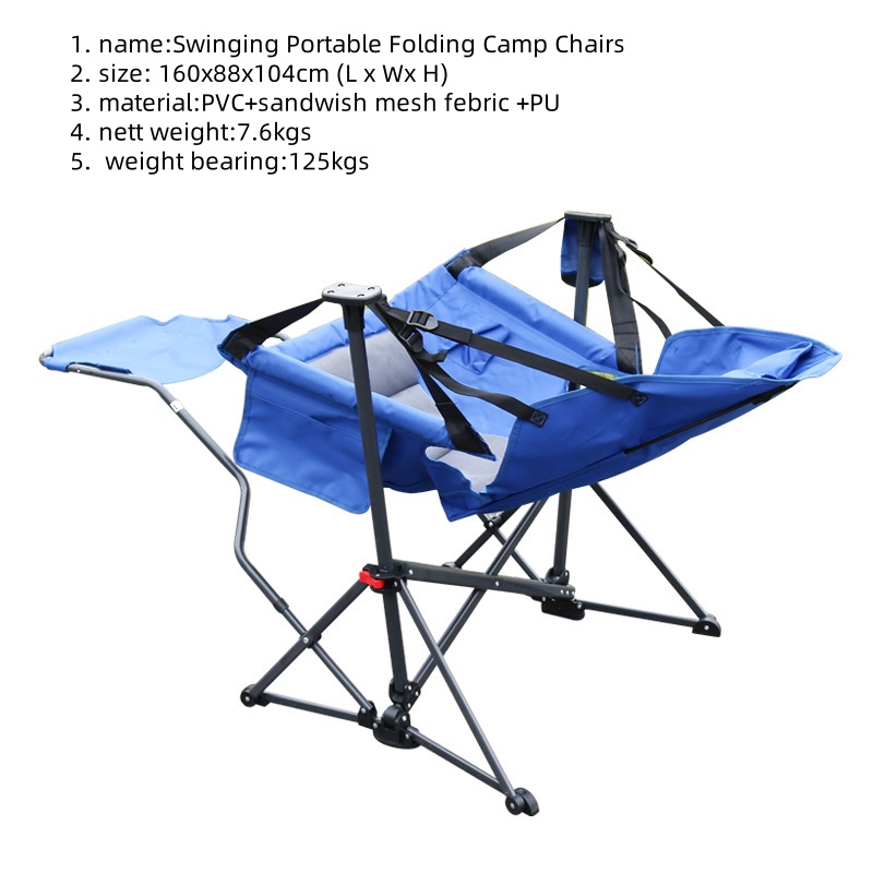휴대용 접이식 캠핑 의자, 야외 해변 파티오 스포츠용  - Outdoor Camping Rocker 리뷰 및 가격