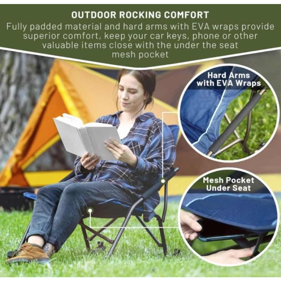 접이식 휴대용 캠핑 로킹 의자 - 휴대용 야외 로커 의 - Outdoor Camping Rocker 리뷰 및 가격
