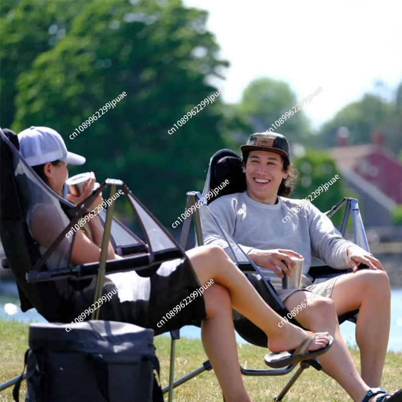 휴대용 야외 낚시 의자 스윙 로커 비치 셰즈 라운지 접 - Outdoor Camping Rocker 리뷰 및 가격