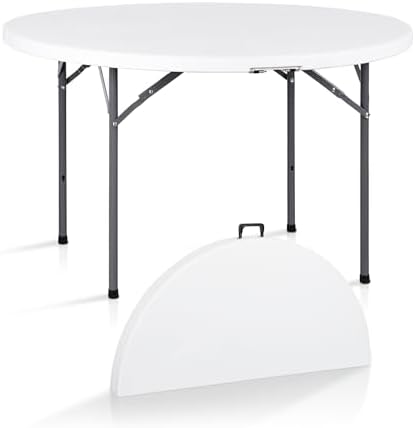 4피트 원형 접이식 카드 테이블, 48인치 실내외 휴대 - Camping Outdoor Or Indoor 리뷰 및 가격