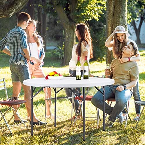 4피트 원형 접이식 카드 테이블, 48인치 실내외 휴대 - Camping Outdoor Or Indoor 리뷰 및 가격